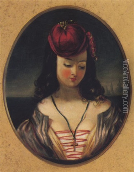 Portrait Of Louise Oil Painting - Cornelius David Krieghoff