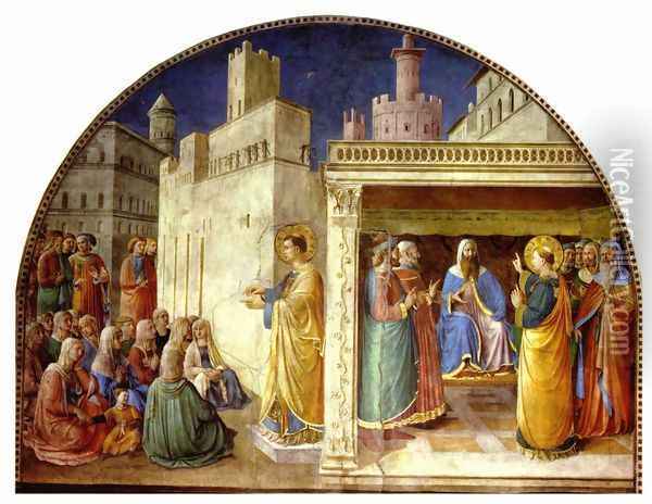 St. Stephen Preaching Oil Painting - Angelico Fra