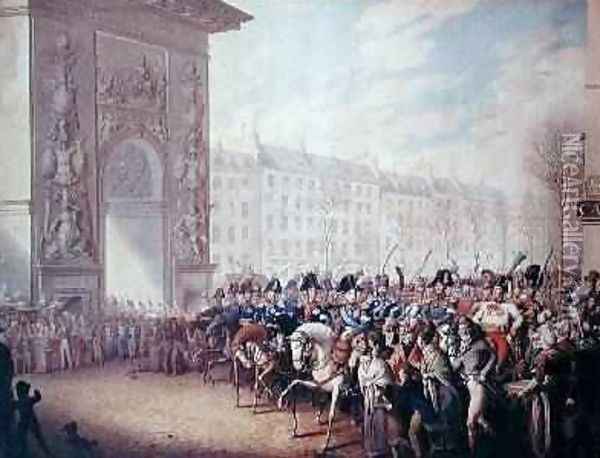 The Entrance of the Emperors into Paris Oil Painting - George Emmanuel Opitz