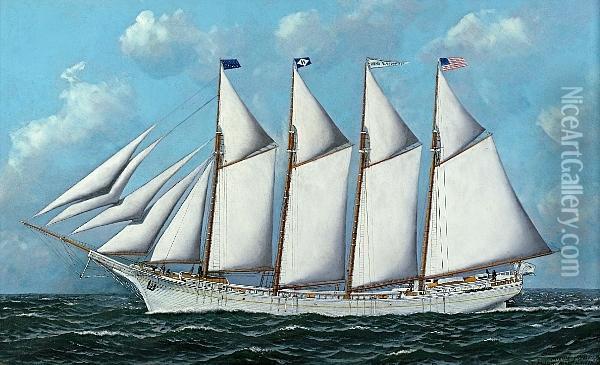 Portrait Of The Ship, Anna R. Heidritter Oil Painting - Antonio Nicolo Gasparo Jacobsen