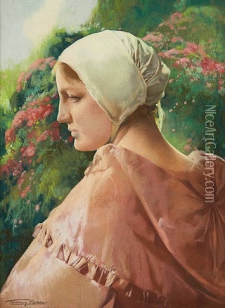 Profil Oil Painting - Firmin Baes