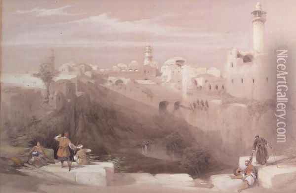 Pool of Bethesda, Jerusalem Oil Painting - David Roberts