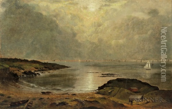 Coast Of Maine Oil Painting - Joseph Rusling Meeker