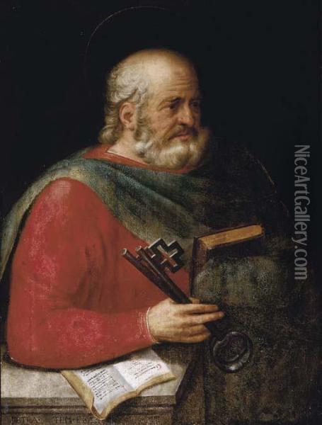 Saint Peter; And Saint Paul Oil Painting - Abraham Bloemaert