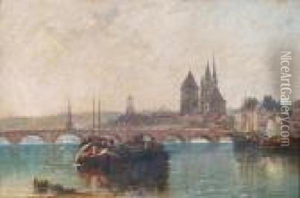 Blois From The East Oil Painting - Arthur Joseph Meadows