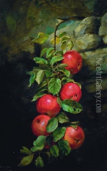 Apples Oil Painting - Lilly Martin Spencer