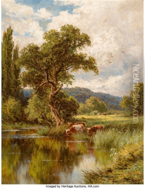 The Thames Near Henley Oil Painting - Henry H. Parker