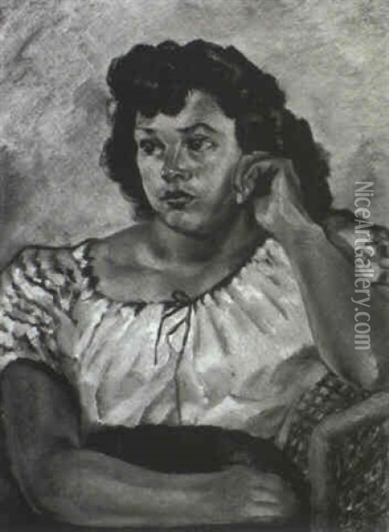 Portrait Of A Woman Oil Painting - Miki McCrossen Hayakawa