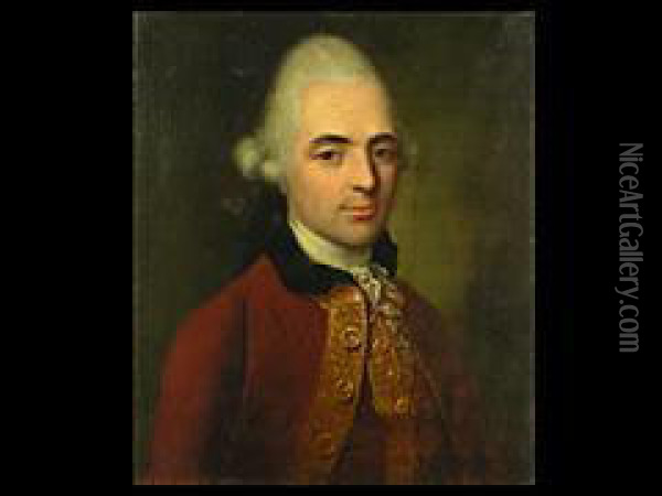 Portrait Des Johann Caspar Lindenberg Oil Painting - Johann Jacob Schalch