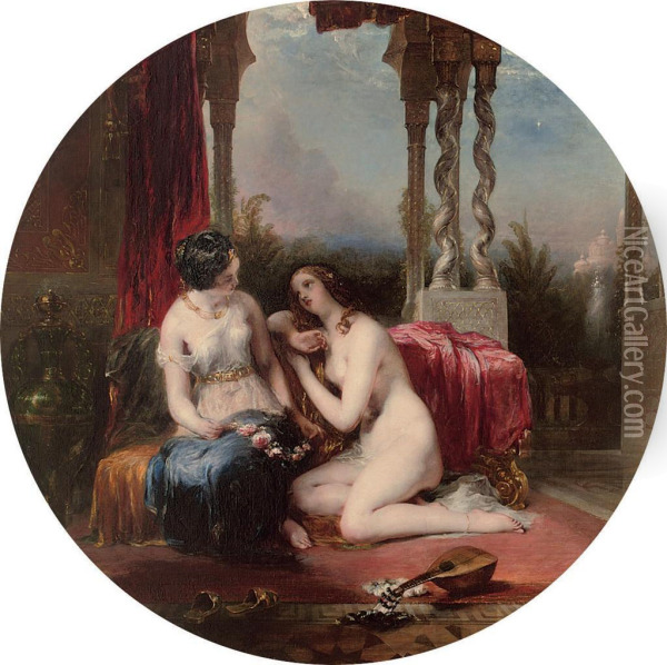In The Harem Oil Painting - Sir William Allan