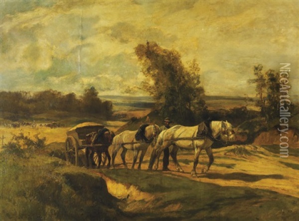 La Carriere Oil Painting - Clement (Charles-Henri) Quinton