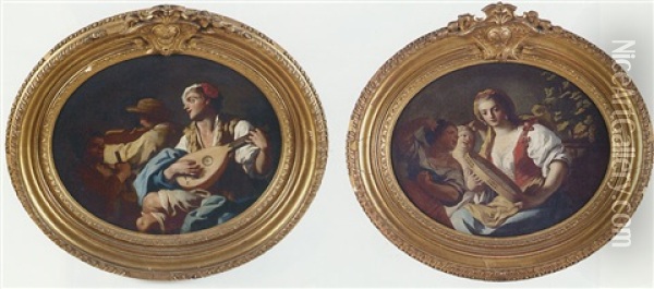 Groupe De Musiciens Oil Painting - Pietro Bardellino