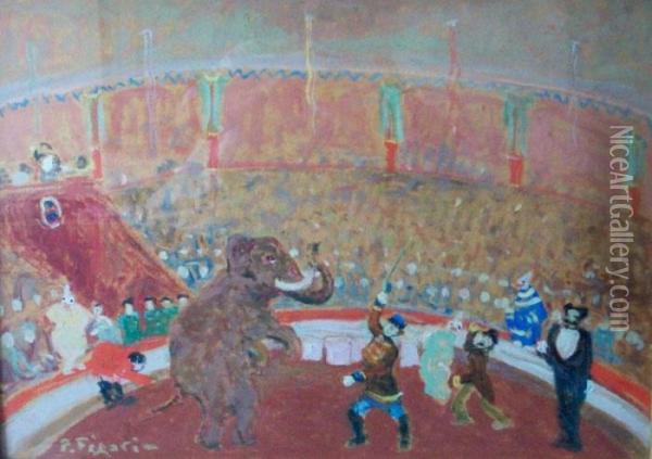 El Circo Oil Painting - Pedro Figari