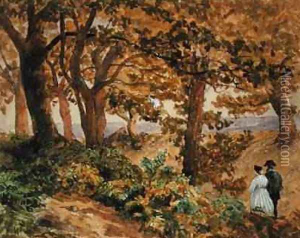 Caesars Camp 1865 Oil Painting - Frederick Charles Nightingale