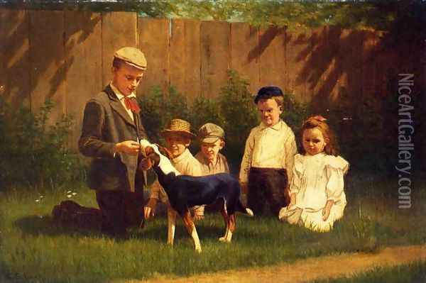Dog Trainers Oil Painting - Samuel S. Carr