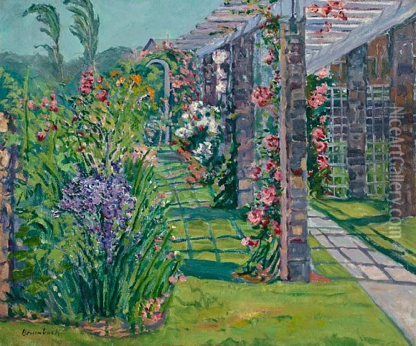 The Garden Trellis Oil Painting - Louise Upton Brumback