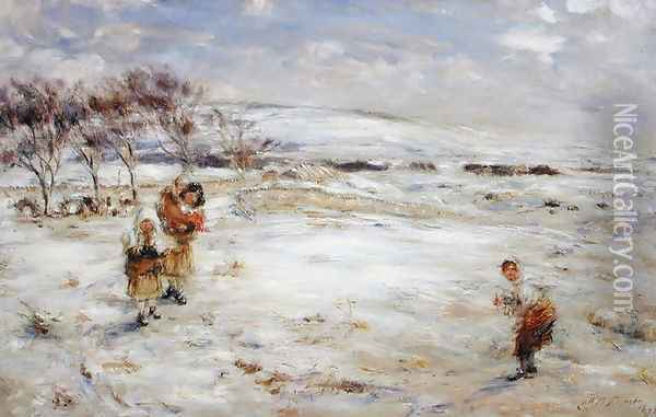 Snow in April Oil Painting - William McTaggart