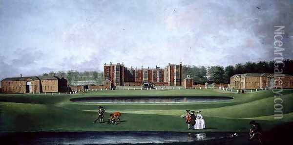 View of Temple Newsam House, c.1750 Oil Painting - James Chapman