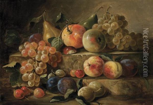 Tier Still Life With Fruits Oil Painting - Paul Lacroix