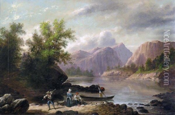 On Lake Lucerne Oil Painting - John O'Brien Inman