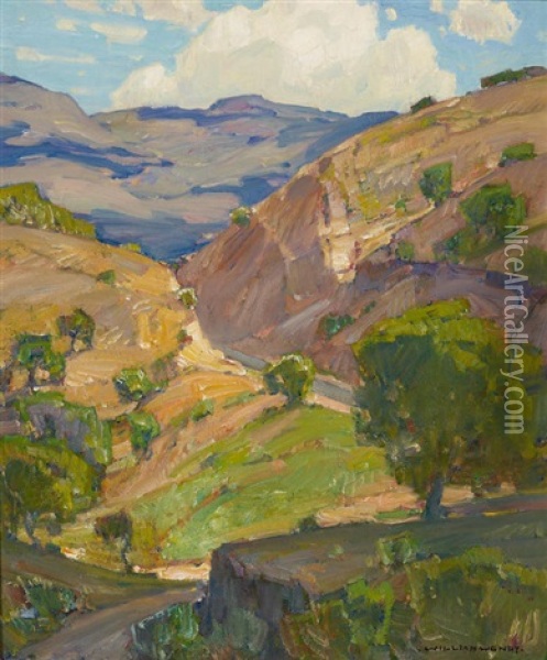 Mountain Road Oil Painting - William Wendt