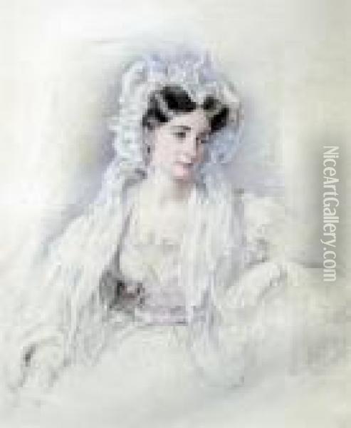 Portrait Of Mrs Casamajor Oil Painting - George Richmond