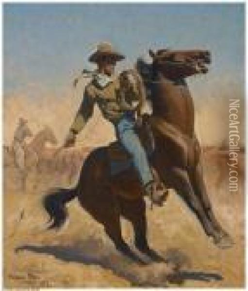 Cowpuncher Oil Painting - Maynard Dixon