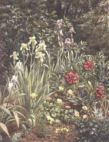 A Corner of the Garden Oil Painting - Frederick William Jackson
