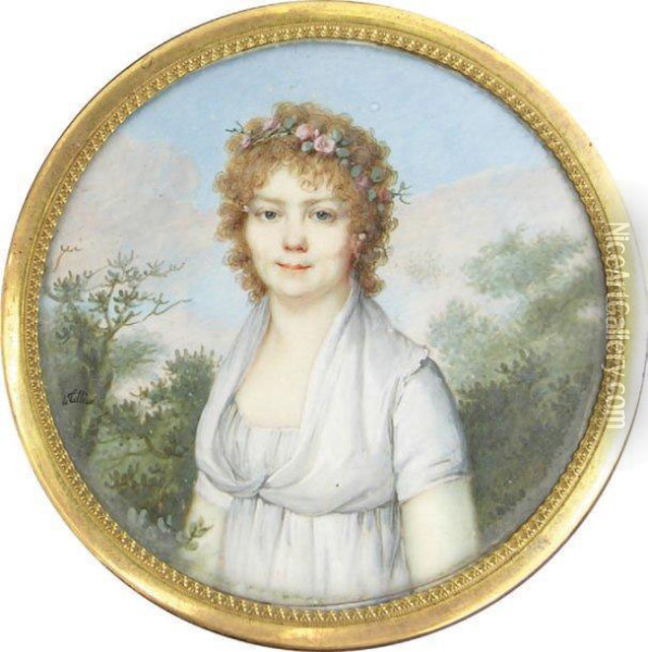 Portrait A Mi Oil Painting - Jean Baptiste Joseph Le Tellier