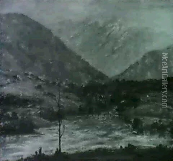 Mountain Stream In Spring Oil Painting - Frederick E. Crane