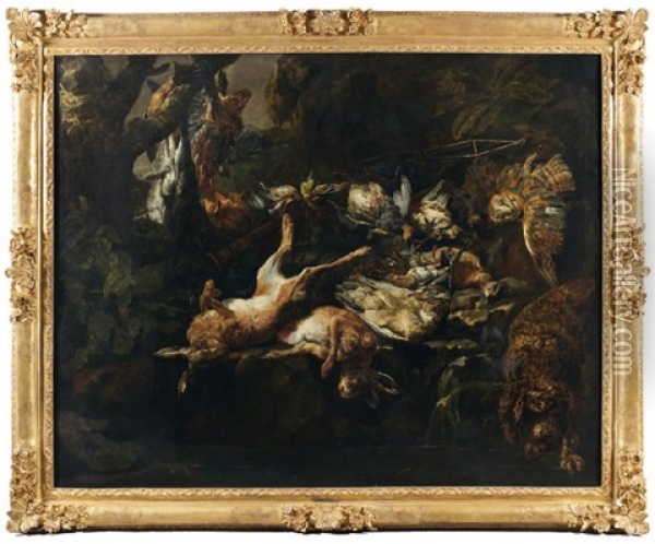 Nature Morte Aux Trophees De Chasse Oil Painting - Pieter Boel