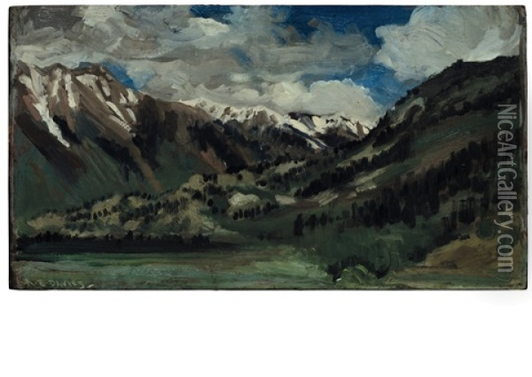 Twin Lakes, Colorado, Near Leadville Oil Painting - Arthur B. Davies
