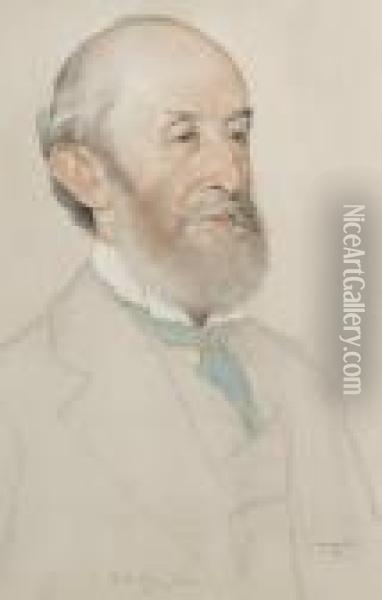 Portrait Of W H Gurne-salter Oil Painting - William Strang