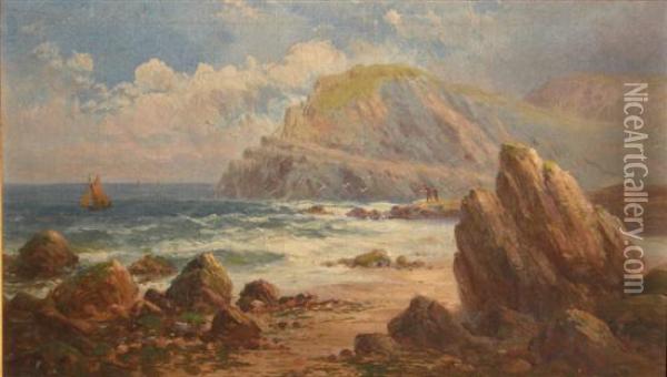 The Capstone Ilfracombe Oil Painting - Frank Hider