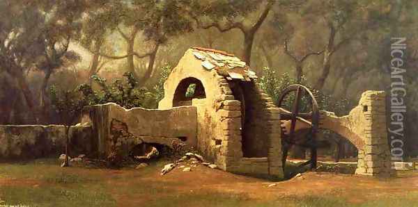 The Old Well, Bordighera Oil Painting - Elihu Vedder