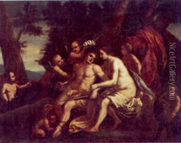 Venus Und Mars Oil Painting - Nicolas Poussin