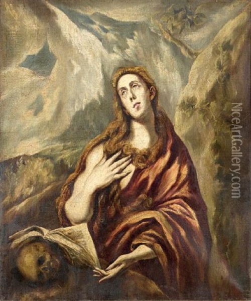 The Penitent Magdalene Oil Painting -  El Greco