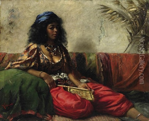 Agyptische Schonheit Oil Painting - Gustav Bernhard Kuehn