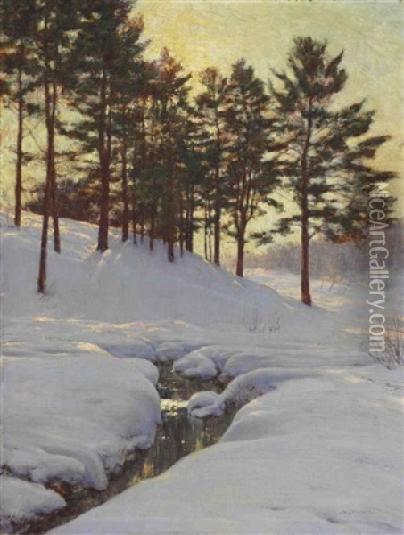 Sun Behind The Pines Oil Painting - Walter Launt Palmer