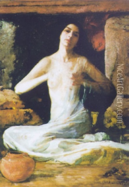 Mysterious Woman Oil Painting - John White Alexander