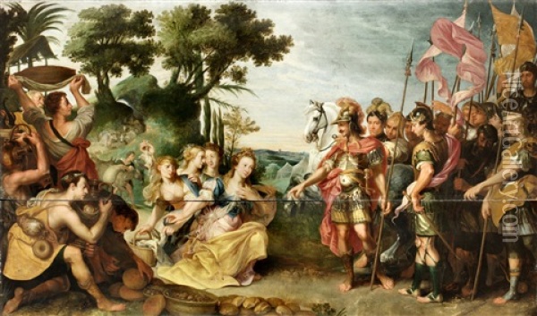 King David And Abigail Oil Painting - Matthys Voet