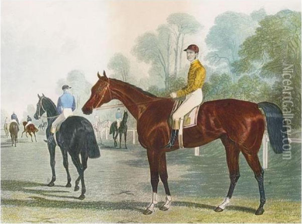 Cremorne, Winner Of The Derby 
Stakes At Epsom And The Fourteenth Biennial Stakes At Epsom, 1872 Oil Painting - John Frederick Herring Snr