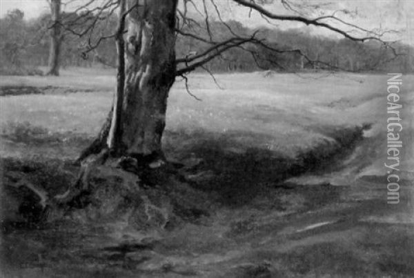 Wiesenlandschaft Mit Baumen Oil Painting - Edward Theodore Compton