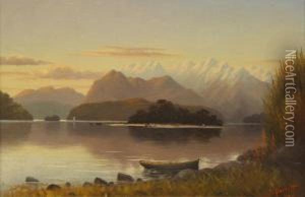 Manapouri Oil Painting - John Douglas Perrett