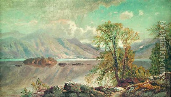 Lake View Oil Painting - Edmund Darch Lewis