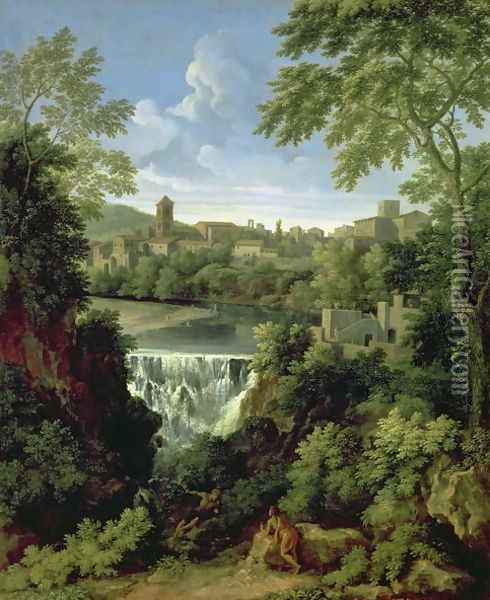 The Falls of Tivoli, c.1661-63 Oil Painting - Gaspard Dughet Poussin