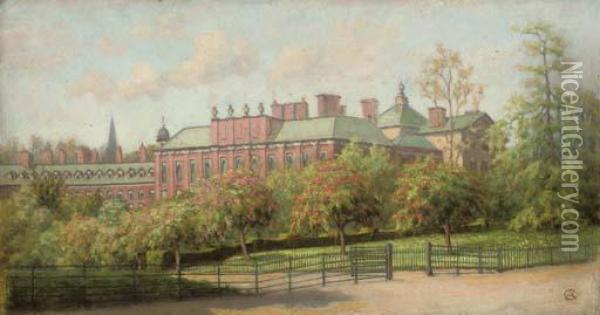 Kensington Palace In May Oil Painting - Arthur Temple Felix Clay