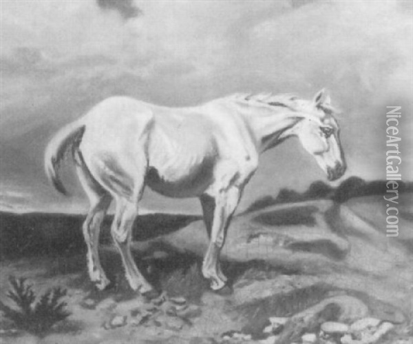 Een Paard Oil Painting - Joseph Mendes Da Costa