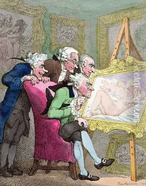 The Connoisseurs, 1799 Oil Painting - Thomas Rowlandson