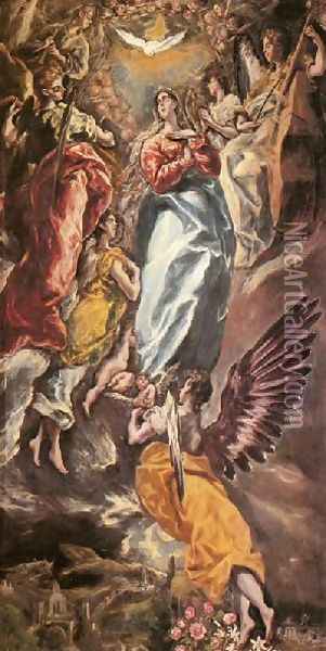 Virgin Of The Immaculate Conception Oil Painting - El Greco (Domenikos Theotokopoulos)